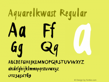 Aquarelkwast 001.000 Font Sample