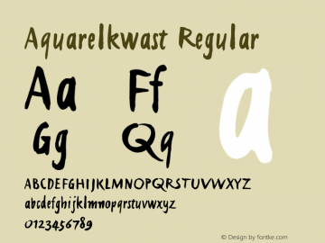 Aquarelkwast 001.000 Font Sample