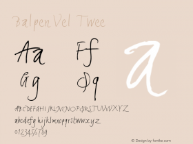 BalpenVelTwee 001.000 Font Sample