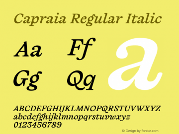 Capraia-Italic Version 1.000 | w-rip DC20200130图片样张