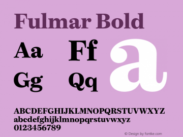 Fulmar Bold Version 1.000 Font Sample