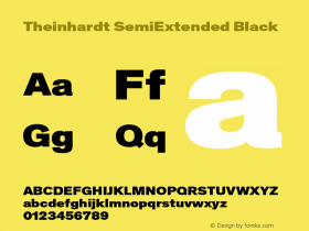 TheinhardtSemiExt-Black Version 1.000 | wf-rip DC20190315 Font Sample