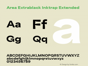 Area Extrablack Inktrap Extended Version 1.000;hotconv 1.0.109;makeotfexe 2.5.65596 Font Sample