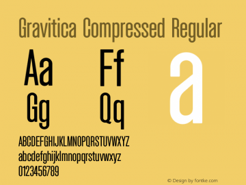 Gravitica Compressed Regular Version 1.000 | wf-rip DC20201020 Font Sample