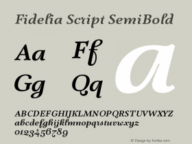 Fidelia Script SemiBold Version 1.000 | wf-rip DC20110505图片样张