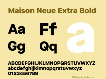 Maison Neue Extra Bold Version 3.002 | wf-rip DC20200810 Font Sample
