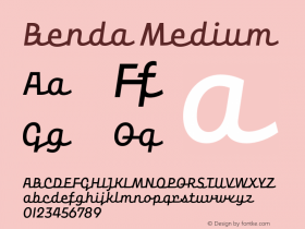 Benda Medium Version 1.510;PS 001.510;hotconv 1.0.88;makeotf.lib2.5.64775 Font Sample