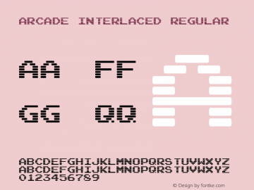 Arcade Interlaced Regular Macromedia Fontographer 4.1J 98.12.4图片样张