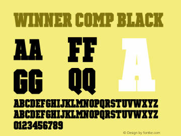 Winner Comp Black Version 1.104 Font Sample