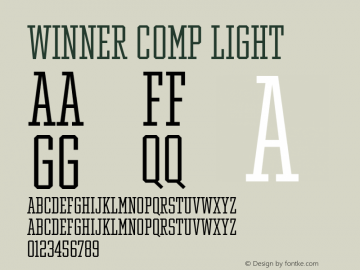 Winner Comp Light Version 1.104 Font Sample