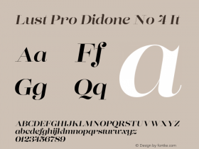 LustProDidone-No4It Version 1.000;PS 001.000;hotconv 1.0.88;makeotf.lib2.5.64775 Font Sample