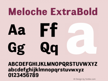 MelocheEb-Regular Version 2.000 Font Sample