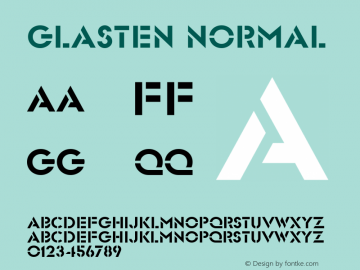 Glasten Normal 001.003 Font Sample