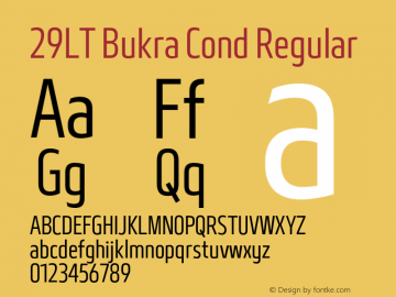 29LT Bukra Cond Regular Version 4.000;hotconv 1.0.109;makeotfexe 2.5.65596图片样张