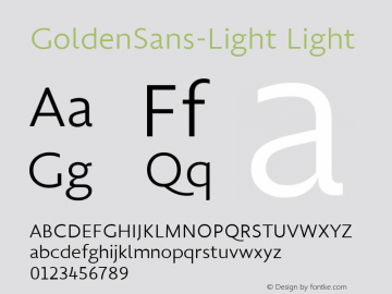 Golden Sans Light Version 1.002图片样张