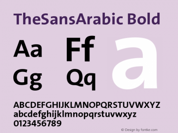 TheSansArabic-Bold Version 2.21 Font Sample