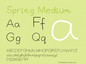 Spring Medium Version 001.000 Font Sample