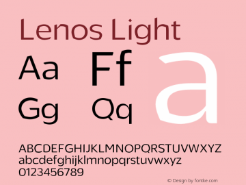 Lenos Light Version 1.000;hotconv 1.0.109;makeotfexe 2.5.65596图片样张