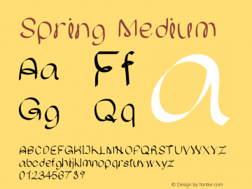 Spring Medium Version 001.000 Font Sample