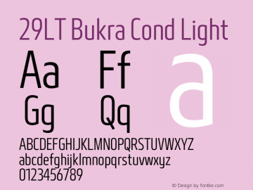 29LT Bukra Cond Light Version 2.000;hotconv 1.0.109;makeotfexe 2.5.65596图片样张