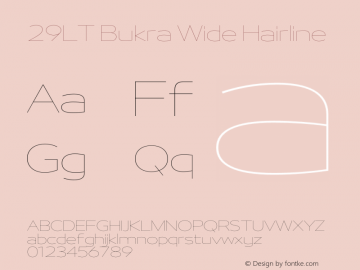 29LT Bukra Wide Hairline Version 2.000;hotconv 1.0.109;makeotfexe 2.5.65596图片样张