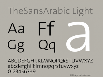 TheSansArabic-Light Version 1.002 Font Sample