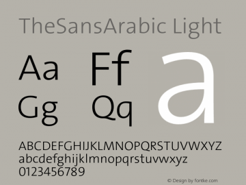 TheSansArabic-Light Version 1.002图片样张