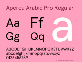 ApercuArabicPro-Regular Version 5.002 | wf-rip DC20190315 Font Sample