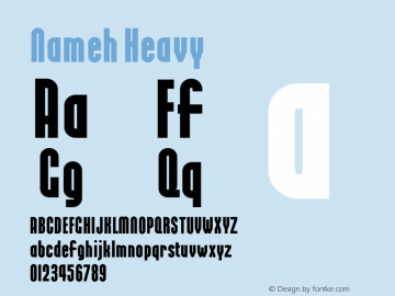 Nameh-Heavy Version 1.00 Font Sample