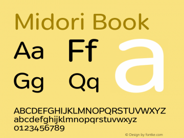 Midori-Book Version 1.3 | wf-rip DC20180225 Font Sample