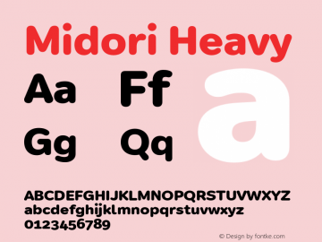Midori-Heavy Version 1.3 | wf-rip DC20180225 Font Sample
