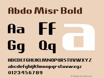AbdoMisr-Bold Version 2.009图片样张