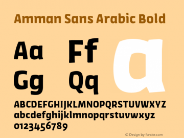 AmmanSansArabic-Bold Version 7.504; 2010; Build 1009 Font Sample