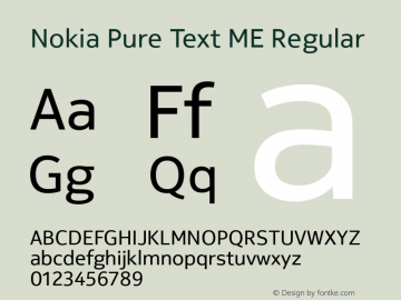 Nokia Pure Text ME Version 1.200图片样张