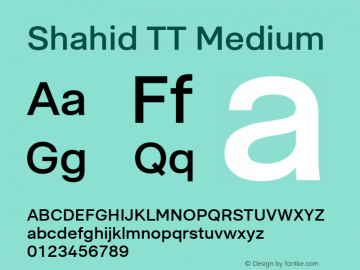 Shahid TT Medium Version 1.000; build 0003图片样张
