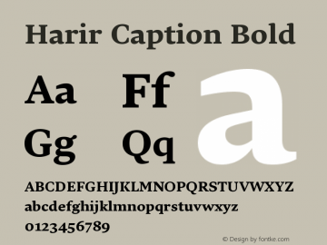 Harir Caption Bold Version 1.000;PS (version unavailable);hotconv 1.0.70;makeotf.lib2.5.55311 DEVELOPMENT图片样张