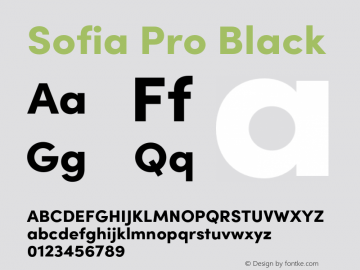 Sofia Pro Black Version 4.0 Font Sample