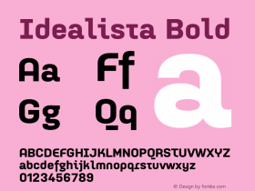 Idealista Bold Version 1.100;hotconv 1.0.109;makeotfexe 2.5.65596图片样张