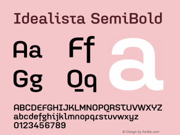 Idealista SemiBold Version 1.100;hotconv 1.0.109;makeotfexe 2.5.65596图片样张