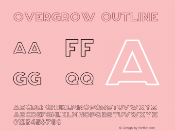 Overgrow Outline Version 1.049;Fontself Maker 3.5.1图片样张