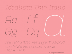 Idealista Thin Italic Version 2.000图片样张