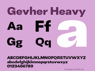 Gevher-Heavy 1.000 Font Sample