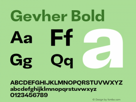 Gevher-Bold 1.000 Font Sample