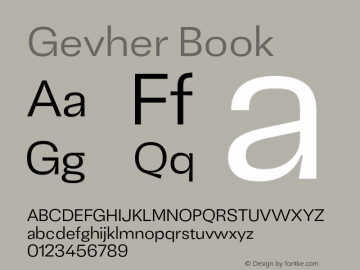 Gevher-Book 1.000 Font Sample