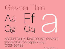 Gevher-Thin 1.000 Font Sample