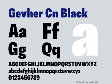 GevherCn-Black 1.000 Font Sample