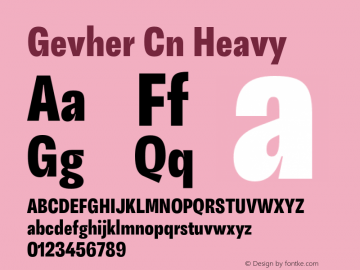 GevherCn-Heavy 1.000 Font Sample
