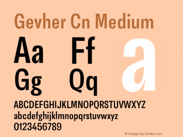 GevherCn-Medium 1.000 Font Sample