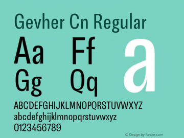 GevherCn-Regular 1.000 Font Sample