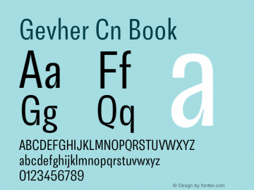 GevherCn-Book 1.000 Font Sample